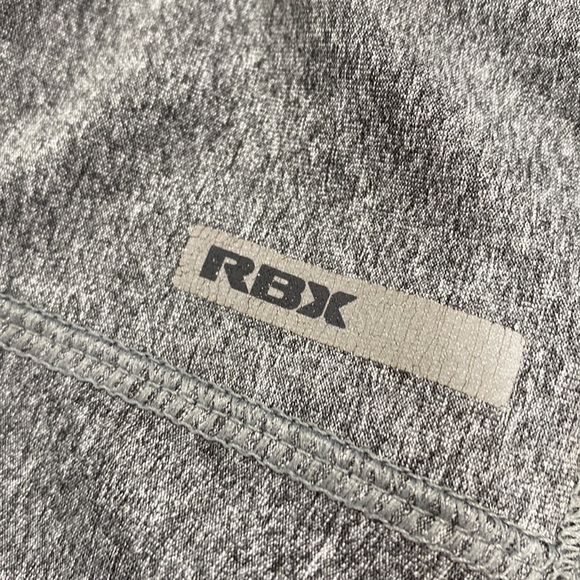 RBX  grey and black sheer and crisscross design Capri leggings​​​​​​​​​​​​​​​ - Picture 3 of 9